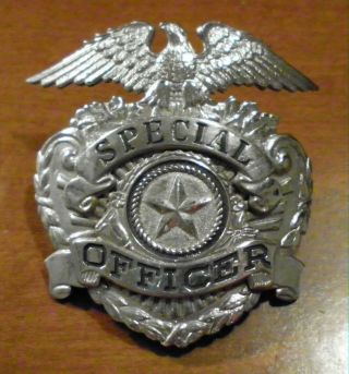 Obsolete Vintage Special Officer Hat Badge L.  A.  Stamp & Staty Co