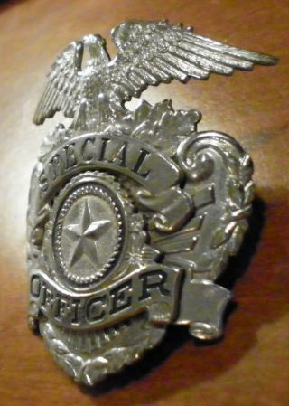 Obsolete Vintage Special Officer Hat Badge L.  A.  Stamp & Staty Co 2