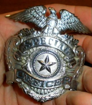 Obsolete Vintage Special Officer Hat Badge L.  A.  Stamp & Staty Co 8