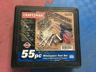 Craftsman 55 Piece 3/8 & 1/4 Inch Sae/metric Socket Set W/case 933455