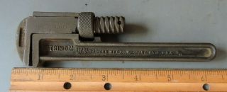 6 " Vintage Trimo Adjustable Monkey Wrench Pat.  July 19 - 04 Roxbury Mass.  Usa