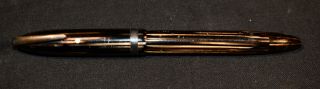 Vintage W.  A.  SHEAFFER Fountain Pen GOLD BROWN STRIPES 2