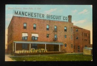 1900s Manchester Biscuit Co.  Factory Barrels And Crates On Dock Sioux Falls Sd
