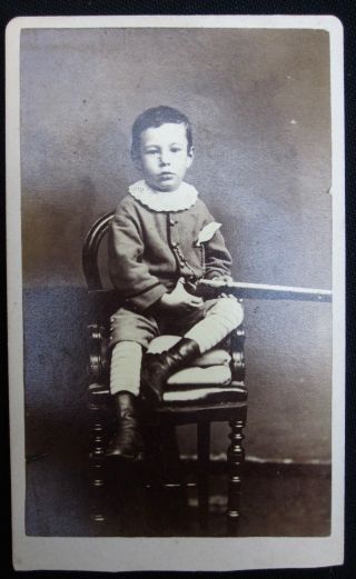 Cdv - Young Boy With His First Rifle.
