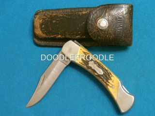 Vintage Schrade Usa Lb8 Uncle Henry Lockback Folding Hunter Survival Bowie Knife