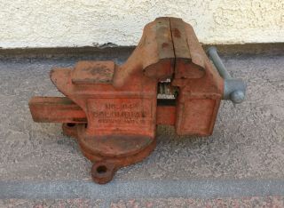 Vintage Columbian Bench Vise 4 " Wide No.  04 Cleveland Made In Usa