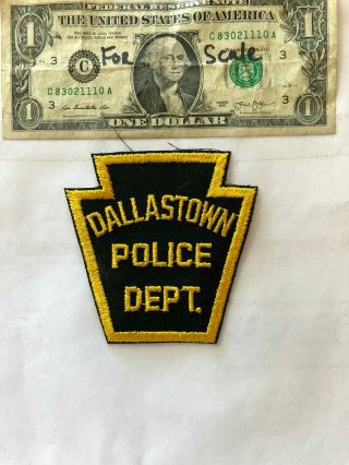 Very Rare Dallastown Pennsylvania Police Patch Un - Sewn In Great Shape