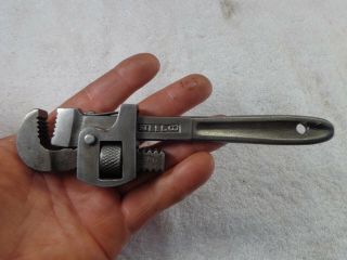 Old Antique Vintage Small 8 In.  Adjustable Pipe Wrench Rare Tools Collectible