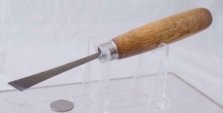Vintage Woodcraft Wood Carving Tool Skew Chisel 7/16 " Cut 6.  25 " Long