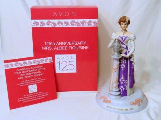 Mrs Albee 125th Anniversary Avon Full Size Figurine & Award Card