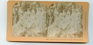Vintage Stereoview Russian Grand Duchesses At Coronation Tsar Nicholas Ii 1897