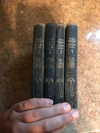 1945 Audels Carpenters And Builders Guides 1,  2,  3 And 4