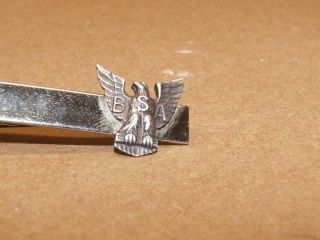 Vintage Sterling Silver Eagle Boy Scouts of America BSA Tie Clip 2