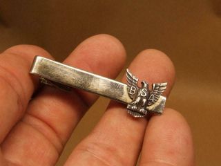 Vintage Sterling Silver Eagle Boy Scouts of America BSA Tie Clip 7