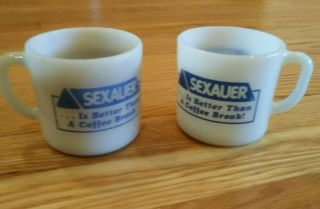 Vintage J A Sexauer Plumbing Promotional Coffee Cups