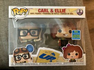 Funko Pop Young Carl And Ellie 2 Pack Disney Pixar Up Sdcc 2019 Exclusive