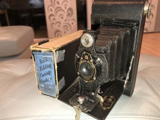 Rare Vintage Kodak No 2 Folding Cartridge Hawk - Eye Camera Hawkeye - Look -
