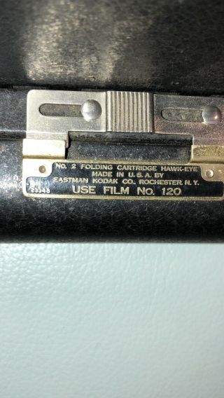 RARE Vintage Kodak No 2 Folding Cartridge Hawk - Eye Camera Hawkeye - LOOK - 3