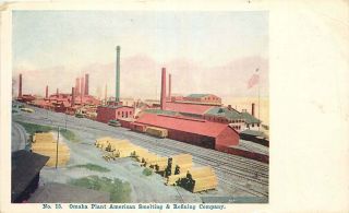 Postcard American Smelting & Refining Co.  Plant,  Omaha,  Nebraska - Circa 1906