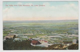 Antique M.  Rieder 3287 Postcard —the Valley From Echo Mountain Mt Lowe Division
