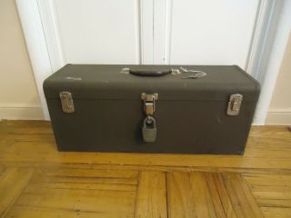 Vintage Kennedy Metal Tool Box With Padlock K - 24 - 01 - 4