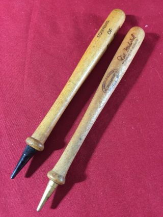 2 Vintage Souvenir Baseball Bat Pencils Joe Medwick Brooklyn Dodgers York Ny