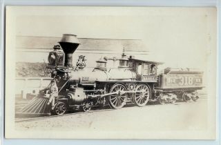 B&o Railroad Engine Train,  Real Photo Postcard Rppc C.  1920 318 Engineer