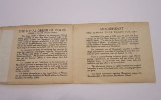 MOOSEHEART School Loyal Order of Moose Mini Souvenir Folder c 1910s - 22 views 5