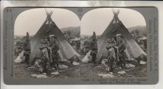 Vintage Stereoview - A Lapland Family And Their Summer Home - Norway