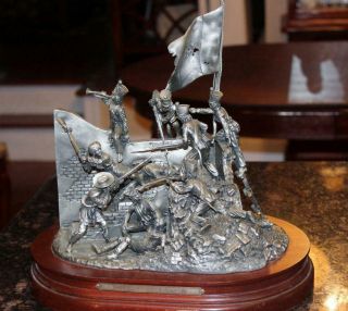 1986 Franklin To The Last Man Battle Alamo Sheperd Paine Pewter Sculpture