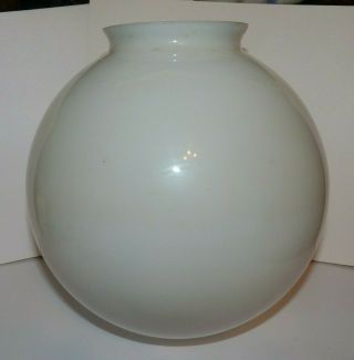 Vintage White Milk Glass Round Globe/shade Ceiling Light Hanging Lamp 8 1/2 "