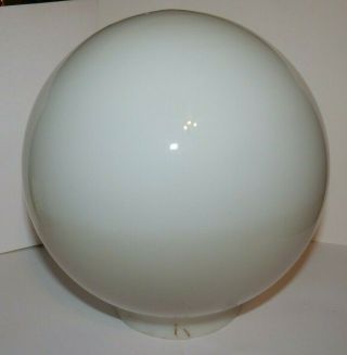 Vintage White Milk Glass Round Globe/Shade Ceiling Light Hanging Lamp 8 1/2 