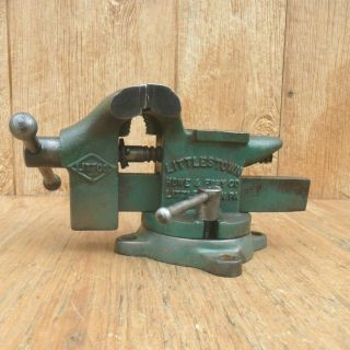 Littlestown No.  112 Bench Vise With 3 1/2 " Jaws Usa