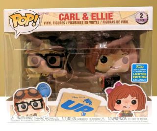 Funko Pop Disney Up Carl And Ellie Sdcc Shared Exclusive In Hand Fast Shiping
