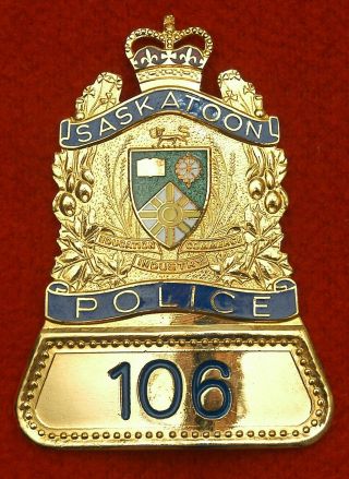 Saskatoon Saskatchewan Police Breast Badge