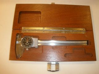 Vintage Brown And Sharp 6 " Caliper In Wooden Box