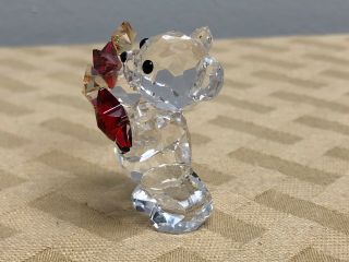 Swarovski Crystal Kris Bear Figurine,  Gold and Red Stars Rare 2