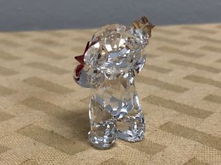 Swarovski Crystal Kris Bear Figurine,  Gold and Red Stars Rare 3
