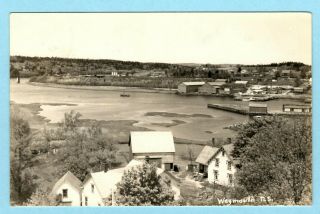 Weymouth Nova Scotia Rppc Town And River 1947