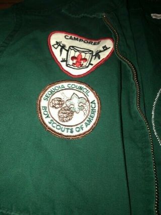 Vintage 1960s Boy Scouts Green Jacket with 1967 World Jamboree Patch and more. 2