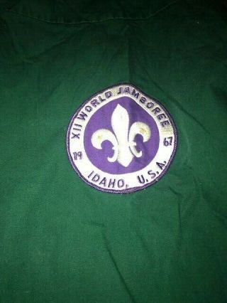 Vintage 1960s Boy Scouts Green Jacket with 1967 World Jamboree Patch and more. 6