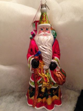 Christopher Radko Large Old World Santa Dutch Treat Christmas Ornament Retired