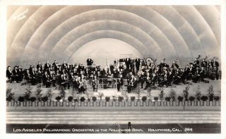 Hollywood Bowl Ca Los Angeles Philharmonic Orchestra Performs 1940s Rppc