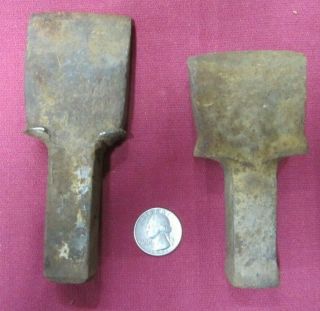 Two Antique/Vintage Hand Forged Blacksmith Anvil Tools - Wedges 2