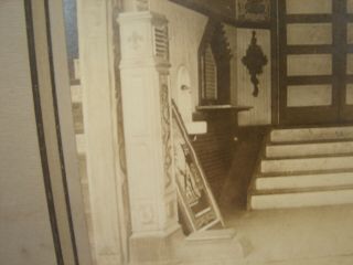 ANTIQUE CABINET PHOTOGRAPH MOVIE THEATER LOBBY W/ 1911 SILENT MOVIE POSTER 4