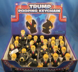 Of 24 Donald Trump Pooping Keychains President 2020 Suit Tie Red