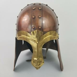 Medieval Steel Winged Viking Mask Warrior Armor Helmet