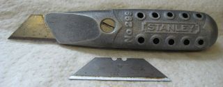Vintage Antique Stanley No.  299 Box Cutter Utility Knife W/2 Sharp Razor Blades