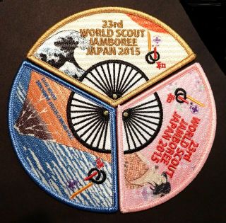 Very Rare Official 23rd World Scout Jamboree 3 Badge Patch Set Not 2019 24th Wsj