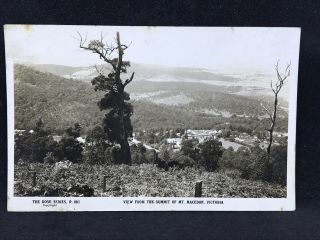 Vintage Real Photo Postcard View From The Summit Mt Macedon,  Vic,  Rose No P.  881